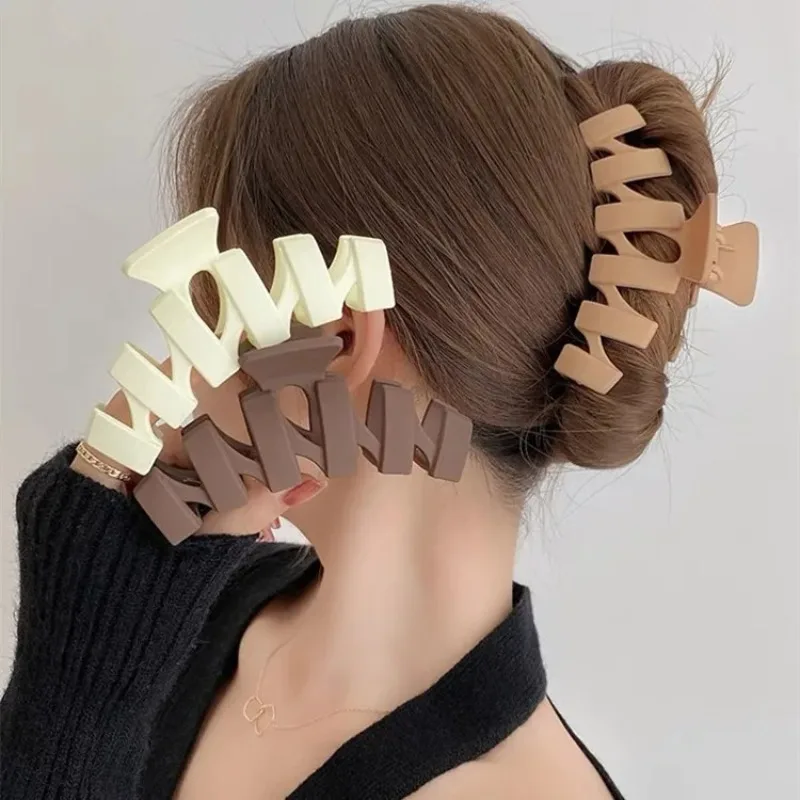 Jewelry Making Adults - Корейские нейтральные кофейные большие пластиковые заколки