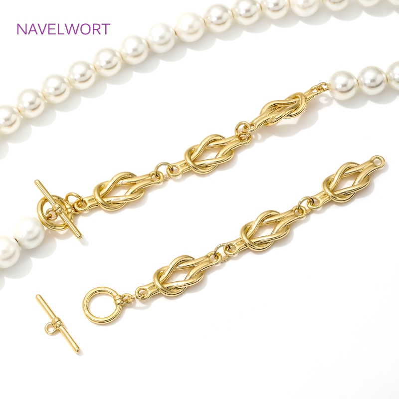 Jewelry Making Articles - застежка для браслета Застежка-переключатель с позолотой