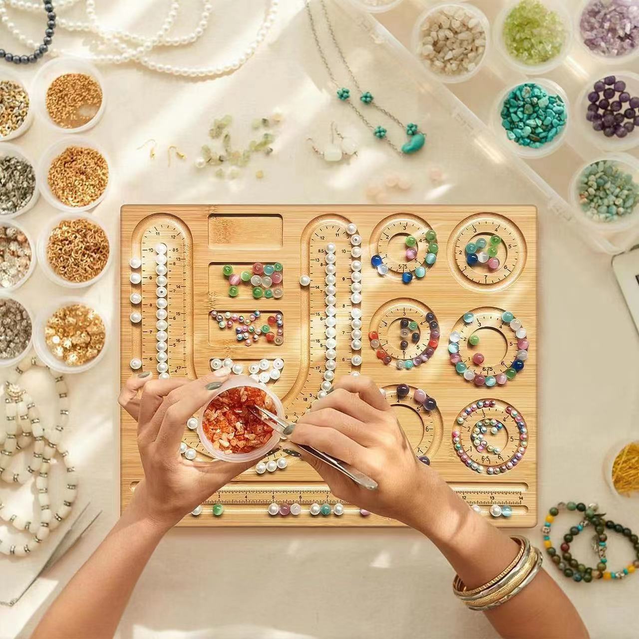 Jewelry Making Board - 8 типов деревянный флокированный лоток для