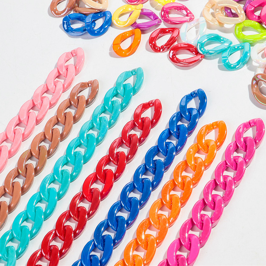 Jewelry Making Glasses - 40 шт. Переливающаяся акриловая цепочка 17x22