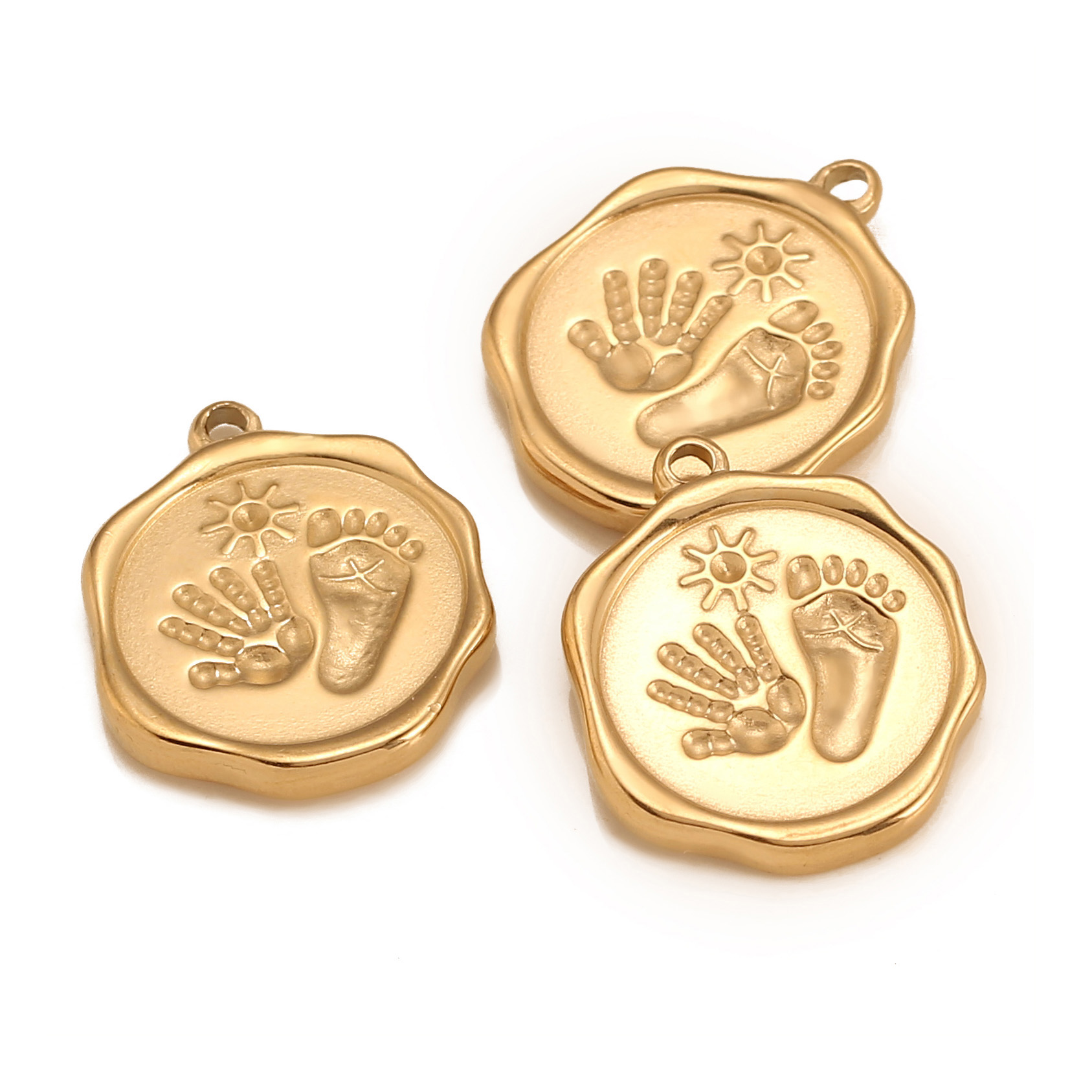 Jewelry Making For 5 Year Old - 3PC Нержавеющая сталь Симпатичный ребенок отпечатки