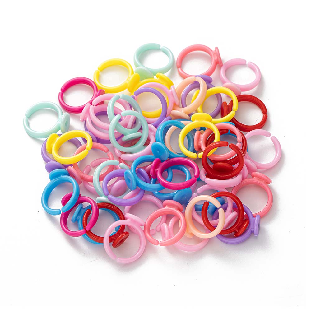 Jewelry Making For 5 Year Old - 100 шт., прозрачные пластиковые регулируемые кольца,