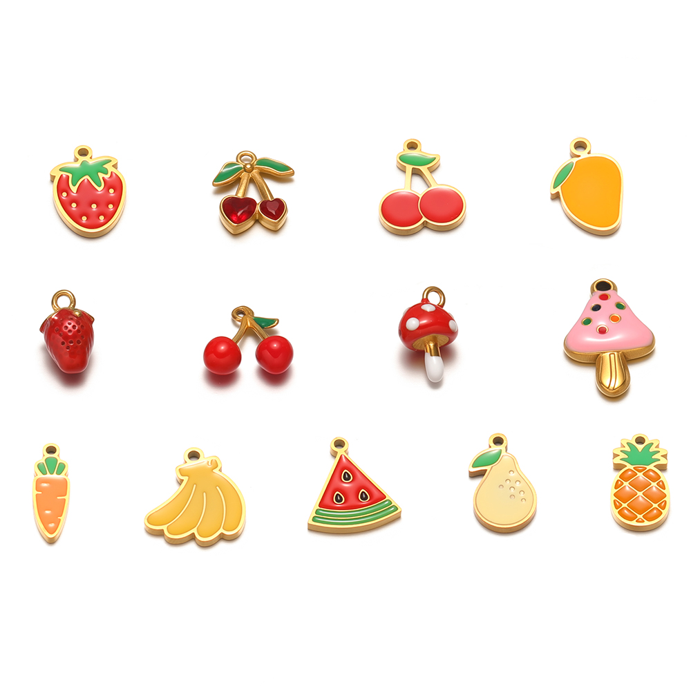 Jewelry Making For 5 Year Old - 5 шт., милые грибы, эмаль, фрукты,