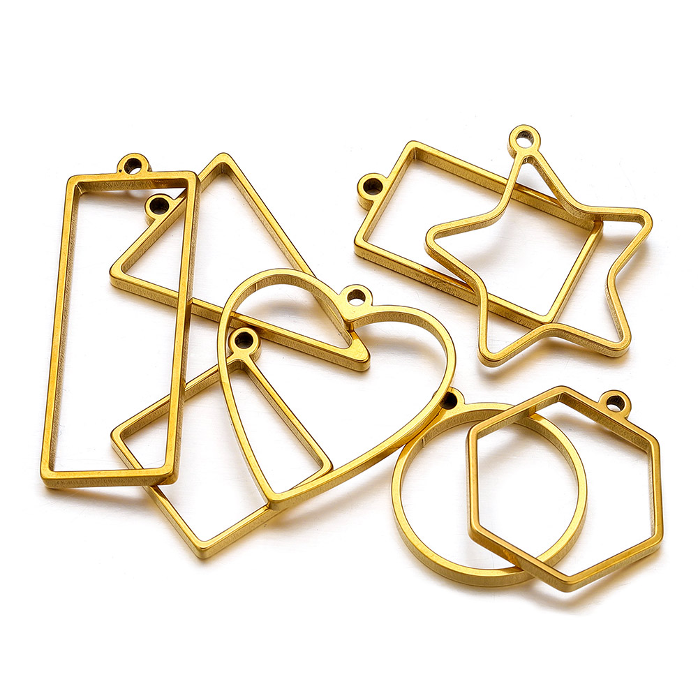 Resin Mold Jewelry - 10 шт., геометрический металлический разъем из