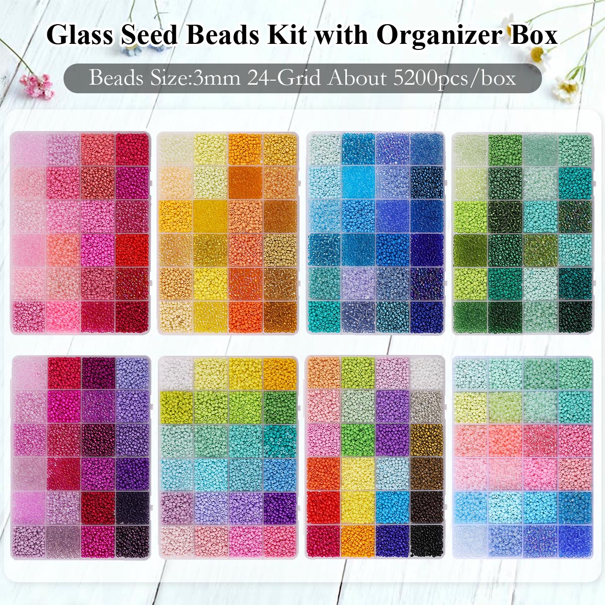 Набор из 5200 стеклянных бисер – обзор и цена Jewelry Making Organizer Box